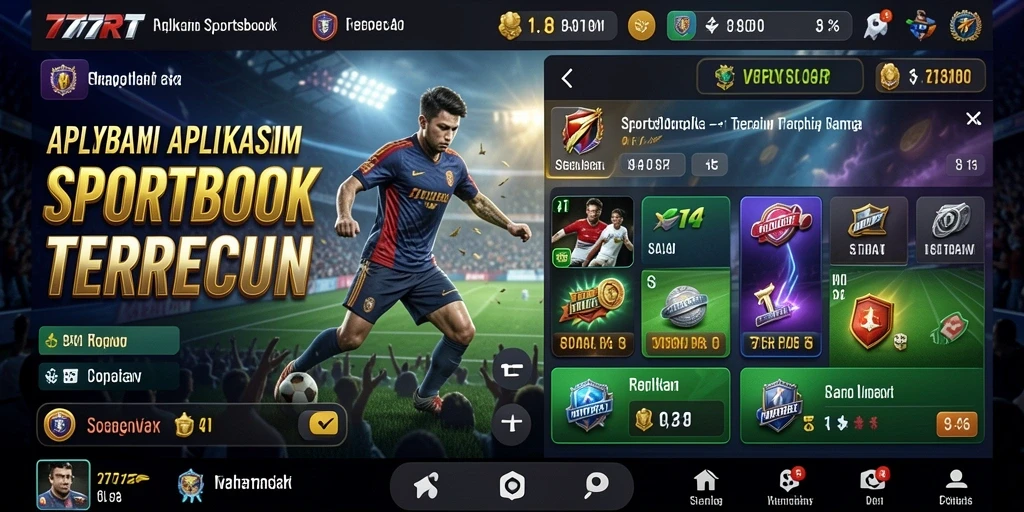 Screenshot utama 777RT menampilkan antarmuka taruhan olahraga yang interaktif.