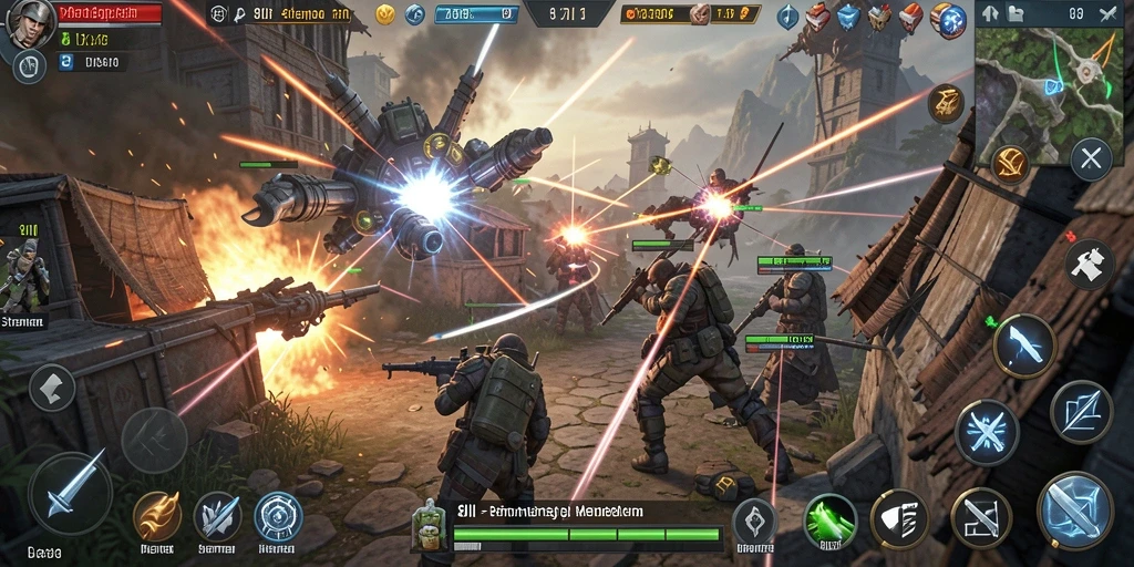 Tampilan menarik dari gameplay strategis yang mendebarkan di 8II.