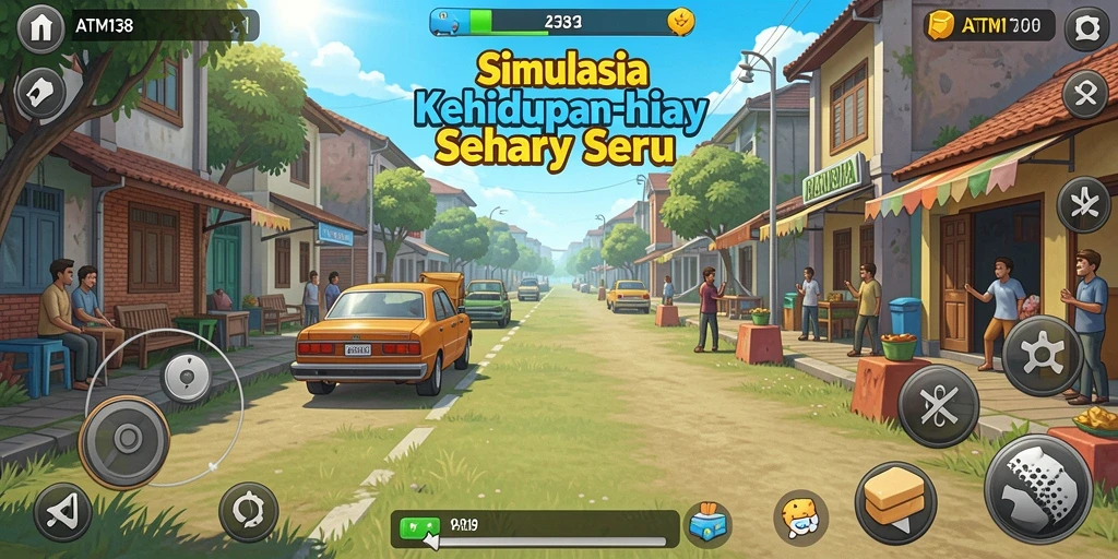Screenshot dari gameplay ATM138 yang memperlihatkan interaksi karakter.