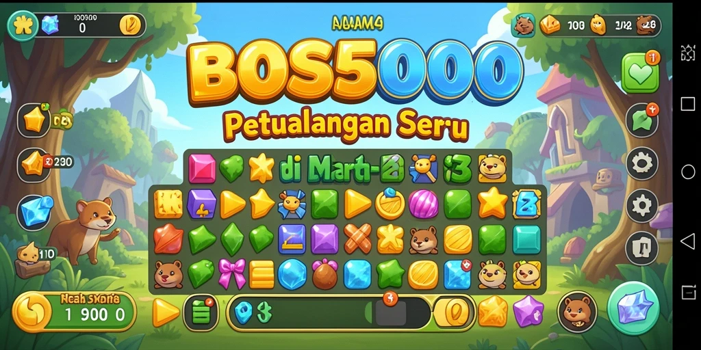 Gameplay seru dengan kombinasi warna-warni di BOS5000.