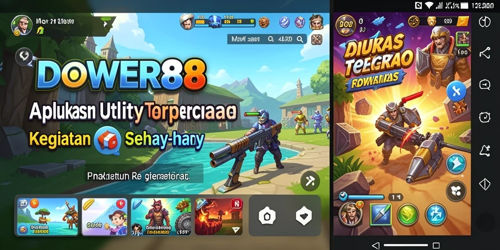 Screenshot tampilan aplikasi DOWER88 menunjukkan antarmuka yang sederhana dan mudah digunakan.