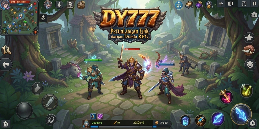 Tampilan gameplay RPG yang seru dan mendebarkan di DY777.