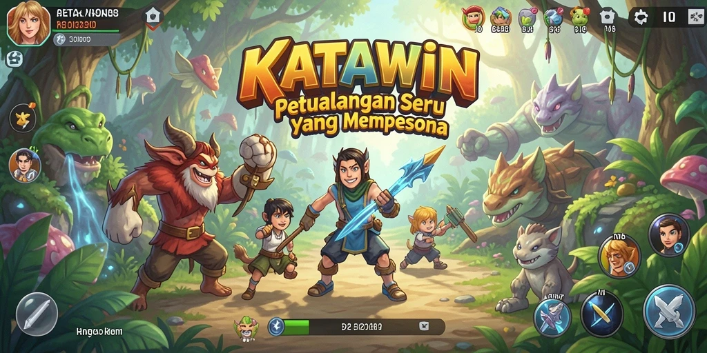Tangkapan layar dari gameplay KATAWIN yang mengasyikkan dalam petualangan.