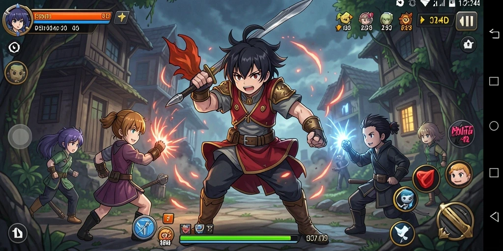 Gameplay PENITI4D dengan karakter anime yang memukau dan petualangan seru.
