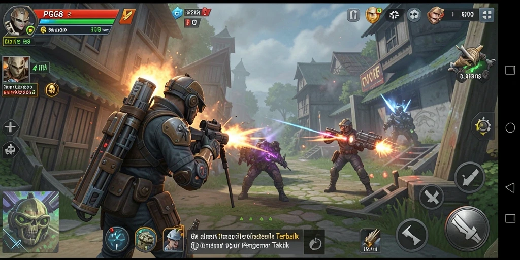 Tampilan gameplay PGG68 menunjukkan pertarungan strategis yang mendebarkan.