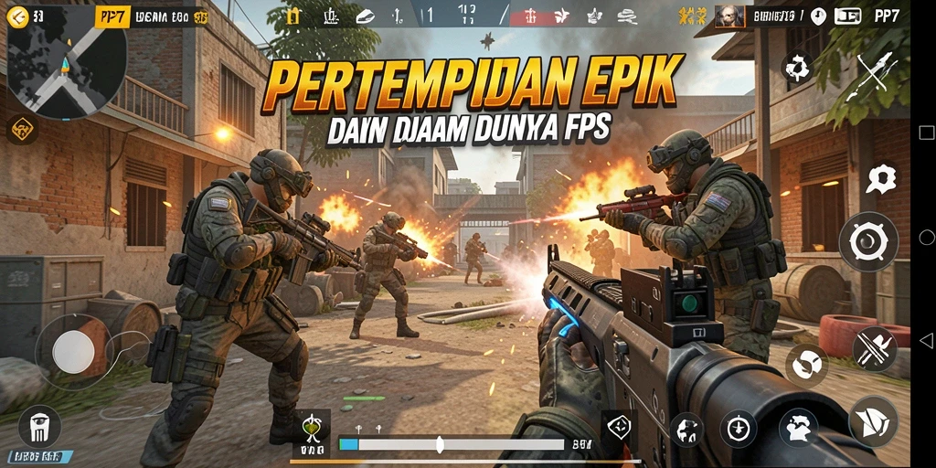 Tangkap aksi seru dalam pertempuran FPS PP7 yang mendebarkan.
