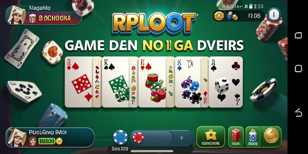 Tampilan gameplay menarik dari RPLOOT yang menghadirkan keseruan domino.